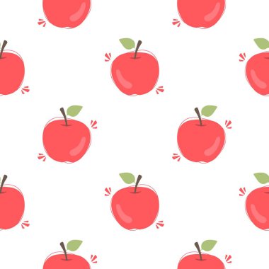 Çizgi film kırmızı elmasız desen