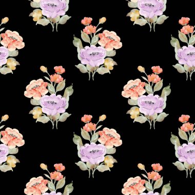 Tasarım için suluboya çiçekler arka plan vektörü.