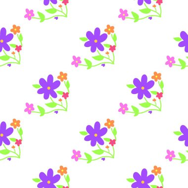 Çiçeksiz vektör desenli illüstrasyon çiçek arkaplanı 