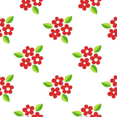 Çiçeksiz vektör desenli illüstrasyon çiçek arkaplanı 