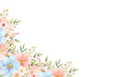 düğün, doğum günü, kart, arkaplan, davetiye, duvar kağıdı, çıkartma, dekorasyon için çiçek suluboya çerçevesi.