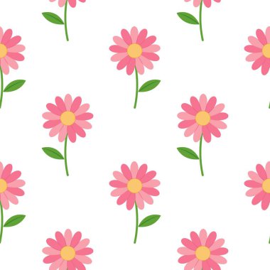 Çiçeksiz vektör desenli illüstrasyon çiçek arkaplanı 