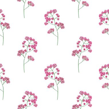 Çiçeksiz vektör desenli illüstrasyon çiçek arkaplanı 