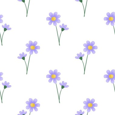 Çiçeksiz vektör desenli illüstrasyon çiçek arkaplanı 