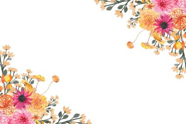 düğün, doğum günü, kart, arkaplan, davetiye, duvar kağıdı, çıkartma, dekorasyon için çiçek suluboya çerçevesi.