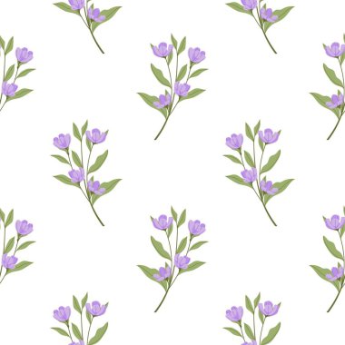 Çiçeksiz vektör desenli illüstrasyon çiçek arkaplanı 