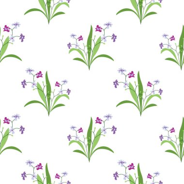 Çiçeksiz vektör desenli illüstrasyon çiçek arkaplanı 