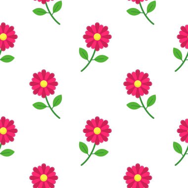 Çiçeksiz vektör desenli illüstrasyon çiçek arkaplanı 