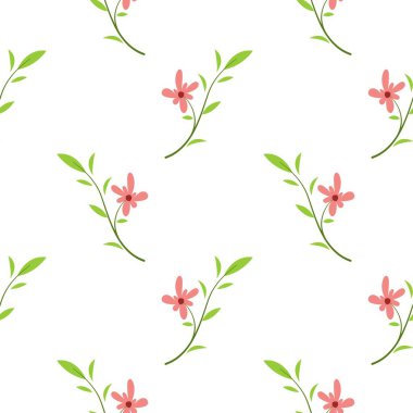 Çiçeksiz vektör desenli illüstrasyon çiçek arkaplanı 