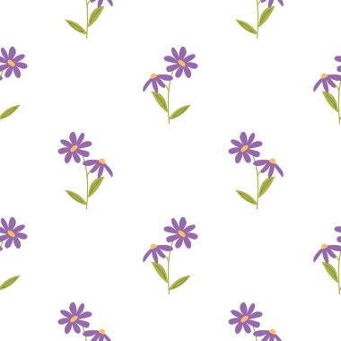 Çiçeksiz vektör desenli illüstrasyon çiçek arkaplanı 