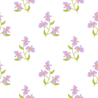 Çiçeksiz vektör desenli illüstrasyon çiçek arkaplanı 