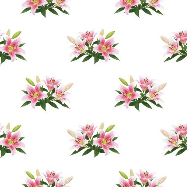 Çiçeksiz vektör desenli illüstrasyon çiçek arkaplanı 