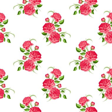 Çiçeksiz vektör desenli illüstrasyon çiçek arkaplanı 