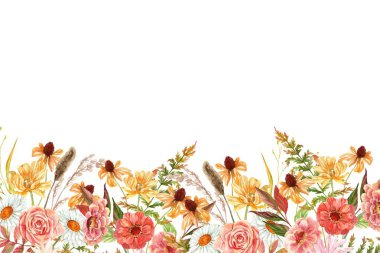 düğün, doğum günü, kart, arkaplan, davetiye, duvar kağıdı, çıkartma, dekorasyon için çiçek suluboya çerçevesi.