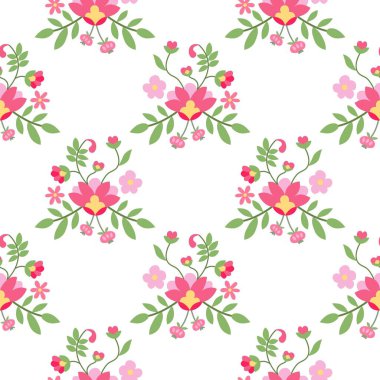 Çiçeksiz vektör desenli illüstrasyon çiçek arkaplanı 