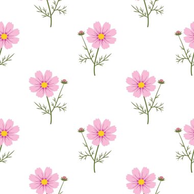 Çiçeksiz vektör desenli illüstrasyon çiçek arkaplanı 