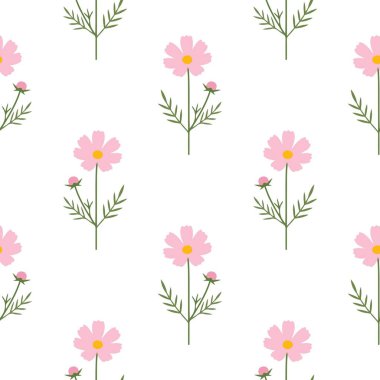 Çiçeksiz vektör desenli illüstrasyon çiçek arkaplanı 