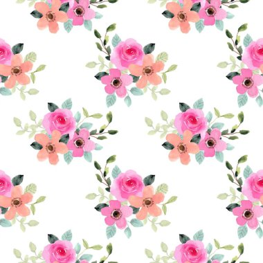 Çiçeksiz vektör desenli illüstrasyon çiçek arkaplanı 