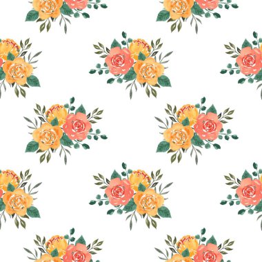 Çiçeksiz vektör desenli illüstrasyon çiçek arkaplanı 