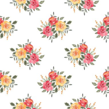 Çiçeksiz vektör desenli illüstrasyon çiçek arkaplanı 