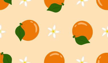 Portakal meyveli kusursuz desen 