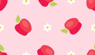 Çizgi film kırmızı elmasız desen 