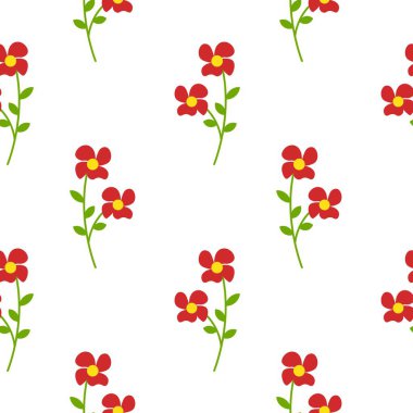 Çiçeksiz vektör desenli illüstrasyon çiçek arkaplanı 