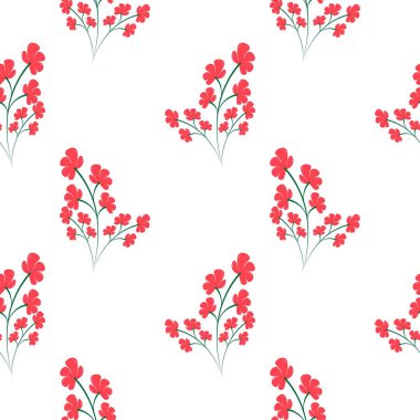 Çiçeksiz vektör desenli illüstrasyon çiçek arkaplanı 