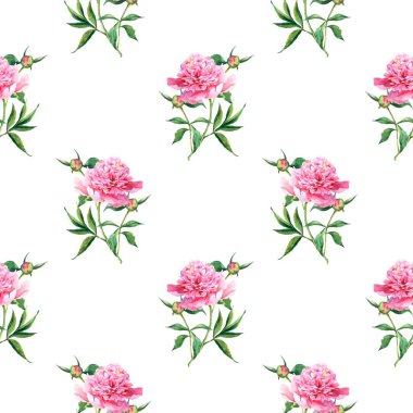 Romantik suluboya çiçek pürüzsüz desen dekorasyonu