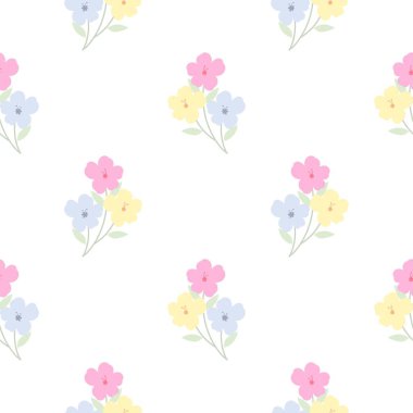 Çiçeksiz vektör desenli illüstrasyon çiçek arkaplanı 