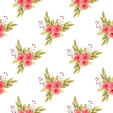 Çiçeksiz vektör desenli illüstrasyon çiçek arkaplanı 