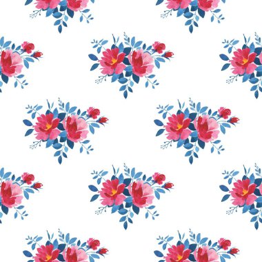 Çiçeksiz vektör desenli illüstrasyon çiçek arkaplanı 