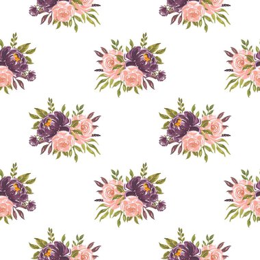 Çiçeksiz vektör desenli illüstrasyon çiçek arkaplanı 