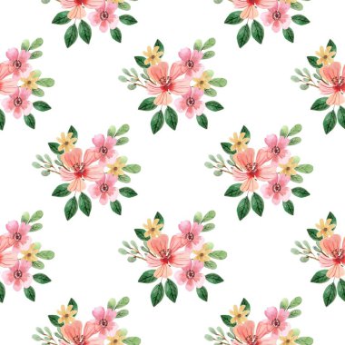 Çiçeksiz vektör desenli illüstrasyon çiçek arkaplanı 