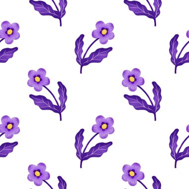 Çiçeksiz vektör desenli illüstrasyon çiçek arkaplanı 