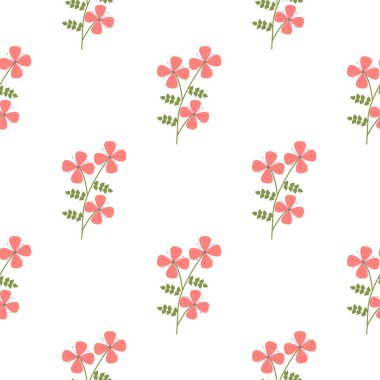 Çiçeksiz vektör desenli illüstrasyon çiçek arkaplanı 