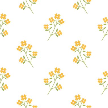 Çiçeksiz vektör desenli illüstrasyon çiçek arkaplanı 