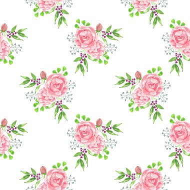 Çiçeksiz vektör desenli illüstrasyon çiçek arkaplanı 