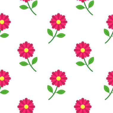 Çiçeksiz vektör desenli illüstrasyon çiçek arkaplanı.