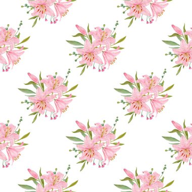 Çiçeksiz vektör desenli illüstrasyon çiçek arkaplanı 