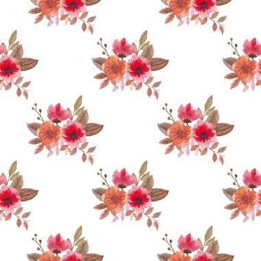 Çiçeksiz vektör desenli illüstrasyon çiçek arkaplanı 