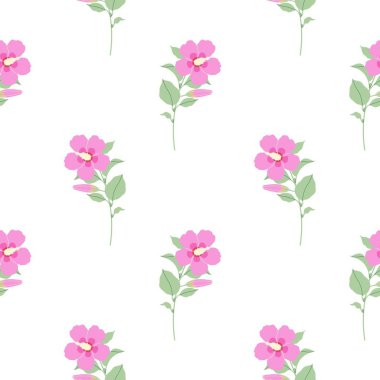 Çiçeksiz vektör desenli illüstrasyon çiçek arkaplanı 