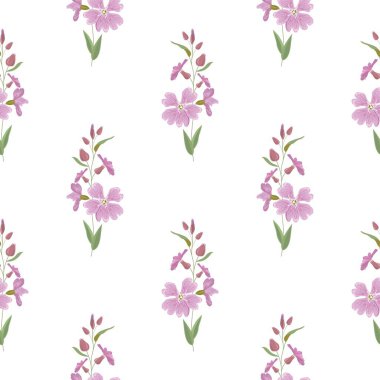 Çiçeksiz vektör desenli illüstrasyon çiçek arkaplanı 