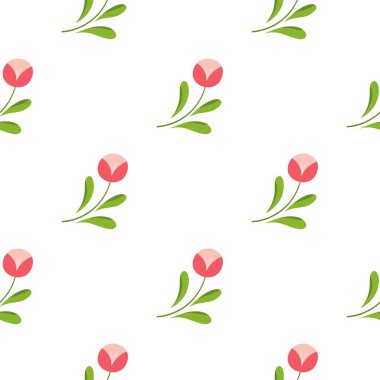 Çiçeksiz vektör desenli illüstrasyon çiçek arkaplanı 