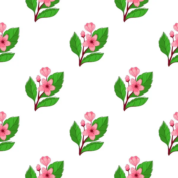 Çiçeksiz vektör desenli illüstrasyon çiçek arkaplanı 