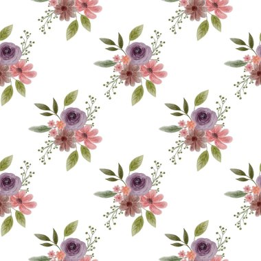 Çiçeksiz vektör desenli illüstrasyon çiçek arkaplanı 