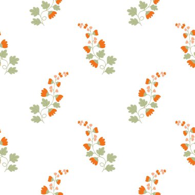 Çiçeksiz vektör desenli illüstrasyon çiçek arkaplanı 