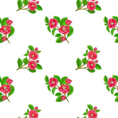 Çiçeksiz vektör desenli illüstrasyon çiçek arkaplanı 