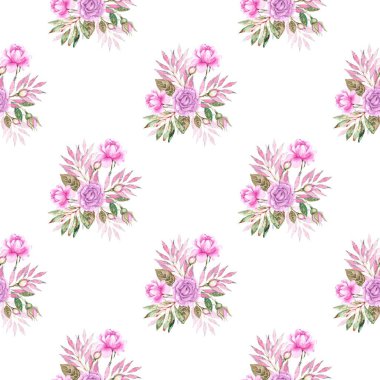 Çiçeksiz vektör desenli illüstrasyon çiçek arkaplanı 