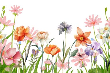 düğün, doğum günü, kart, arkaplan, davetiye, duvar kağıdı, çıkartma, dekorasyon için çiçek suluboya çerçevesi.